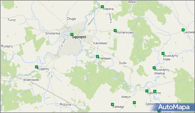 mapa Prętławki, Prętławki na mapie Targeo