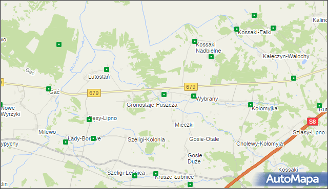 mapa Pruszki Wielkie, Pruszki Wielkie na mapie Targeo