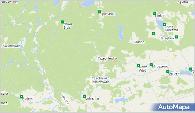 mapa Przechlewko, Przechlewko na mapie Targeo