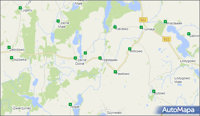 mapa Przęsławek, Przęsławek na mapie Targeo