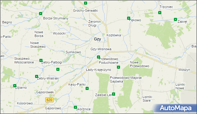 mapa Przewodowo Poduchowne, Przewodowo Poduchowne na mapie Targeo