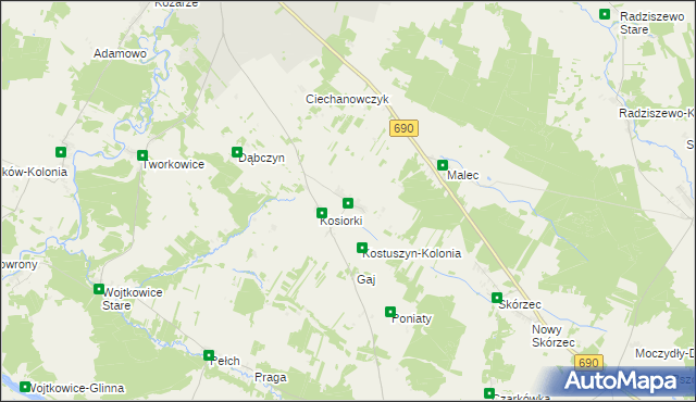 mapa Przybyszyn, Przybyszyn na mapie Targeo