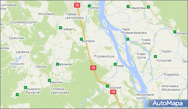 mapa Przydworzyce, Przydworzyce na mapie Targeo