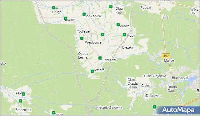 mapa Puszczew, Puszczew na mapie Targeo