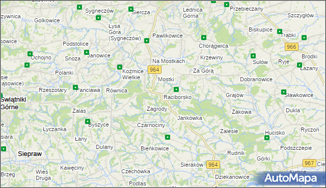 mapa Raciborsko, Raciborsko na mapie Targeo