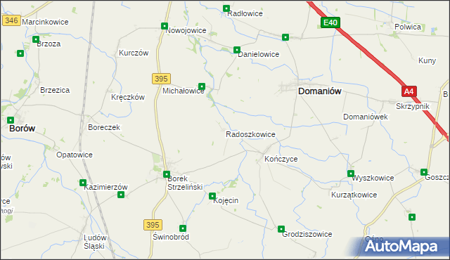 mapa Radoszkowice, Radoszkowice na mapie Targeo