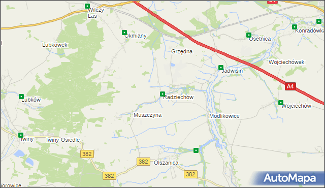 mapa Radziechów, Radziechów na mapie Targeo