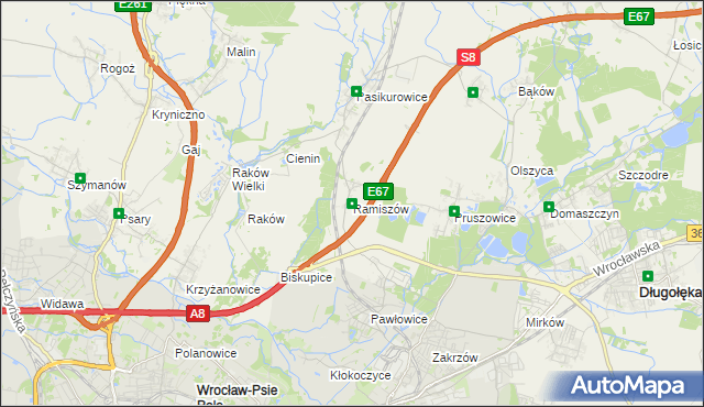 mapa Ramiszów, Ramiszów na mapie Targeo