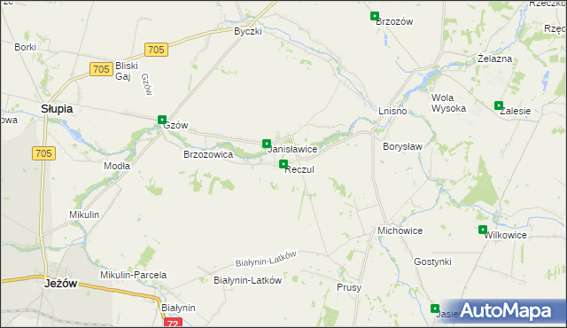 mapa Reczul, Reczul na mapie Targeo