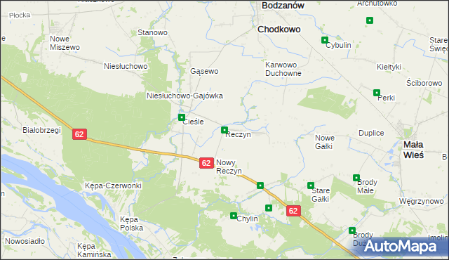 mapa Reczyn, Reczyn na mapie Targeo