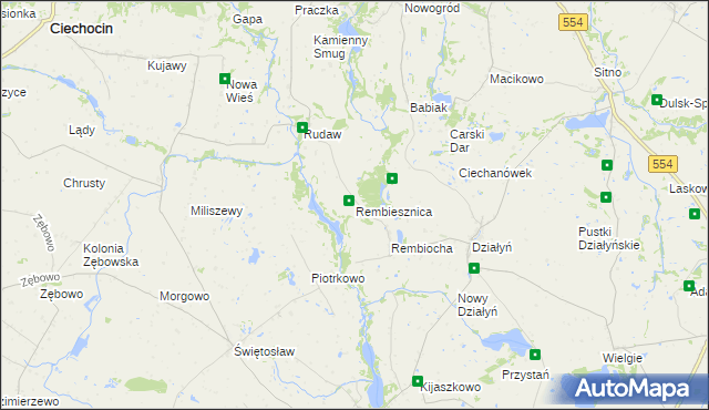 mapa Rembiesznica, Rembiesznica na mapie Targeo