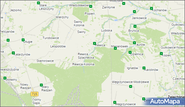 mapa Rewica Królewska, Rewica Królewska na mapie Targeo