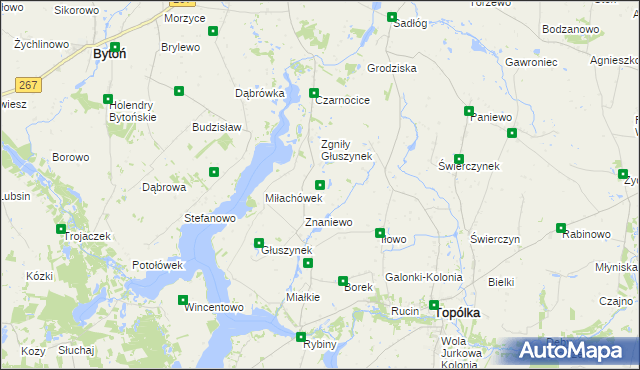 mapa Rogalki, Rogalki na mapie Targeo