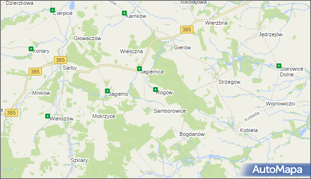 mapa Rogów gmina Grodków, Rogów gmina Grodków na mapie Targeo