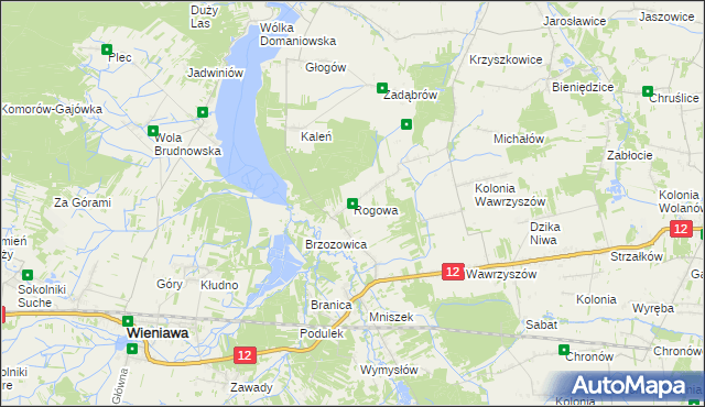 mapa Rogowa, Rogowa na mapie Targeo