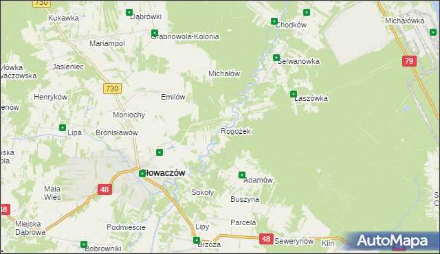 mapa Rogożek, Rogożek na mapie Targeo