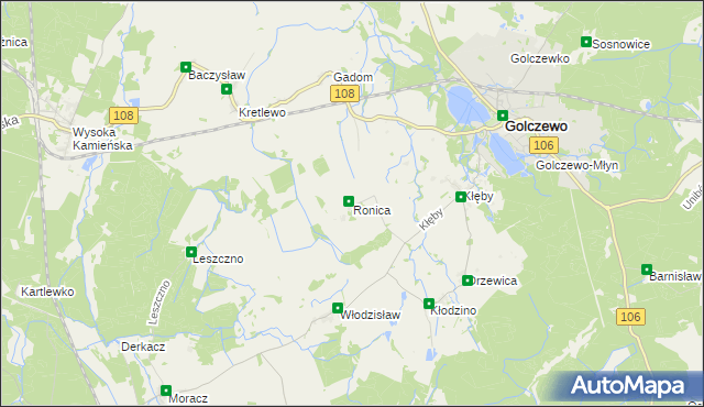 mapa Ronica, Ronica na mapie Targeo