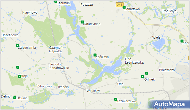 mapa Rościmin, Rościmin na mapie Targeo