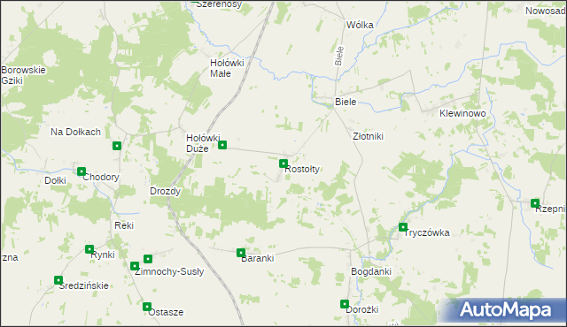 mapa Rostołty, Rostołty na mapie Targeo