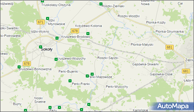 mapa Roszki-Sączki, Roszki-Sączki na mapie Targeo