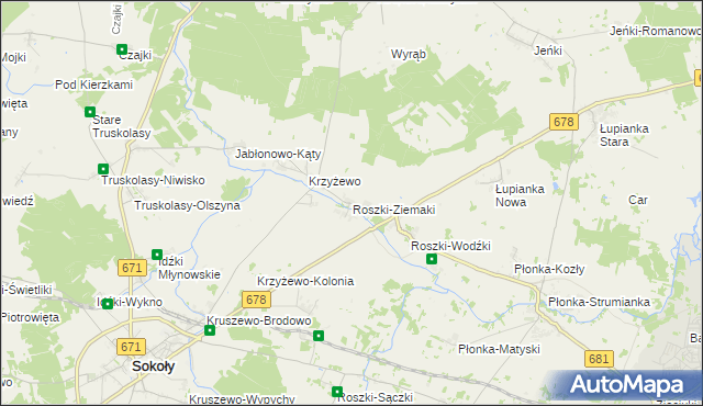 mapa Roszki-Ziemaki, Roszki-Ziemaki na mapie Targeo