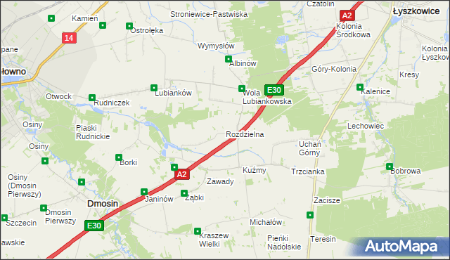 mapa Rozdzielna, Rozdzielna na mapie Targeo