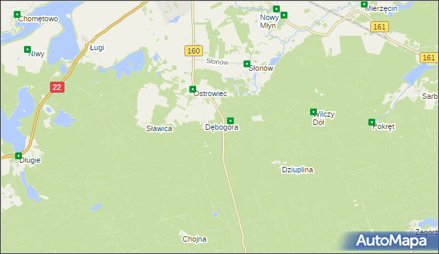 mapa Rozkochowo, Rozkochowo na mapie Targeo