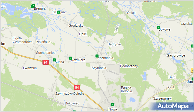 mapa Rozmierka, Rozmierka na mapie Targeo