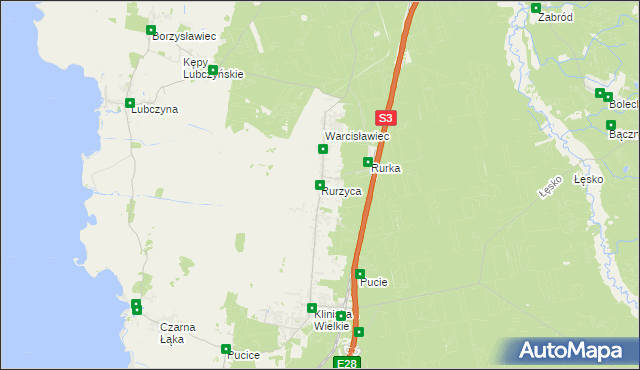 mapa Rurzyca, Rurzyca na mapie Targeo