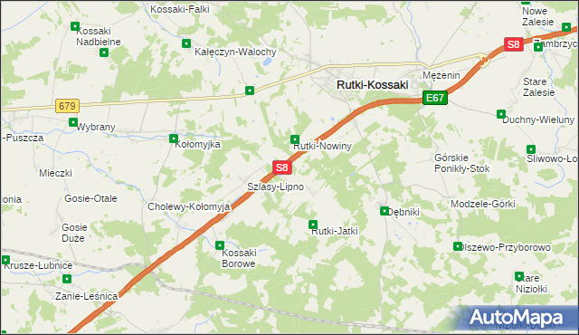 mapa Rutki-Tartak Nowy, Rutki-Tartak Nowy na mapie Targeo