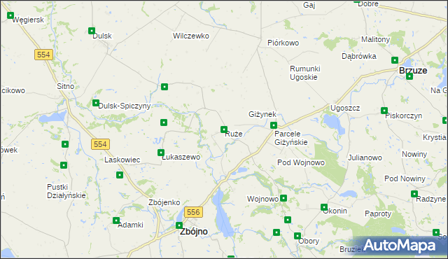 mapa Ruże, Ruże na mapie Targeo