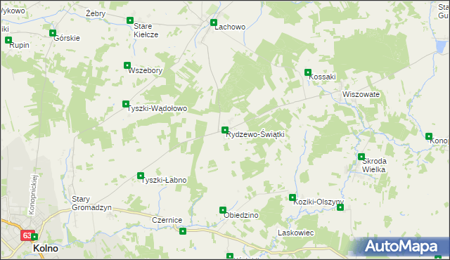 mapa Rydzewo-Świątki, Rydzewo-Świątki na mapie Targeo