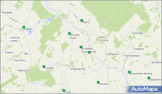 mapa Rydzewo Szlacheckie, Rydzewo Szlacheckie na mapie Targeo