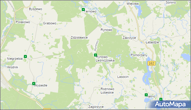 mapa Rynowo Leśniczówka, Rynowo Leśniczówka na mapie Targeo