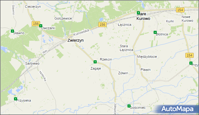 mapa Rzekcin, Rzekcin na mapie Targeo