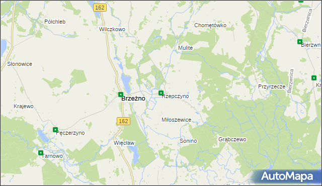 mapa Rzepczyno, Rzepczyno na mapie Targeo