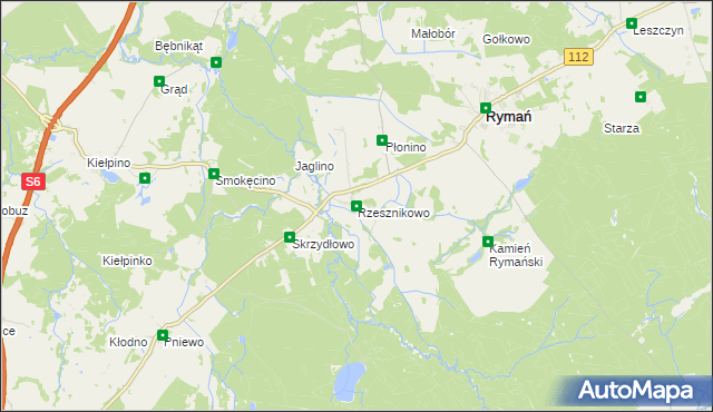 mapa Rzesznikowo, Rzesznikowo na mapie Targeo