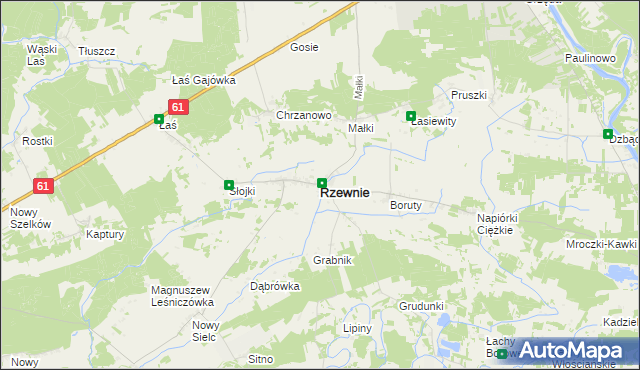 mapa Rzewnie, Rzewnie na mapie Targeo