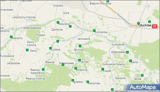 mapa Sabinów gmina Żelechlinek, Sabinów gmina Żelechlinek na mapie Targeo