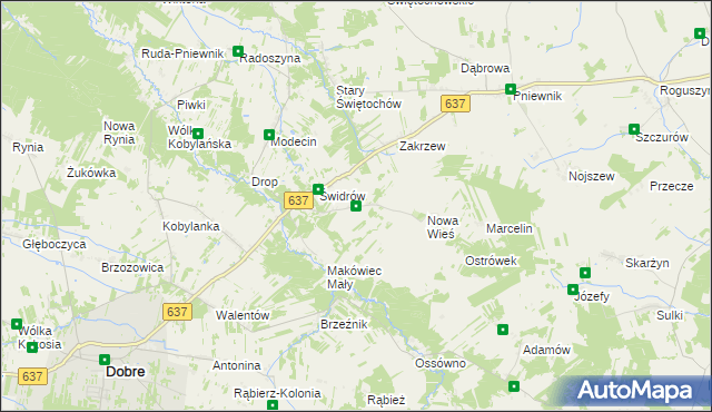 mapa Sąchocin, Sąchocin na mapie Targeo