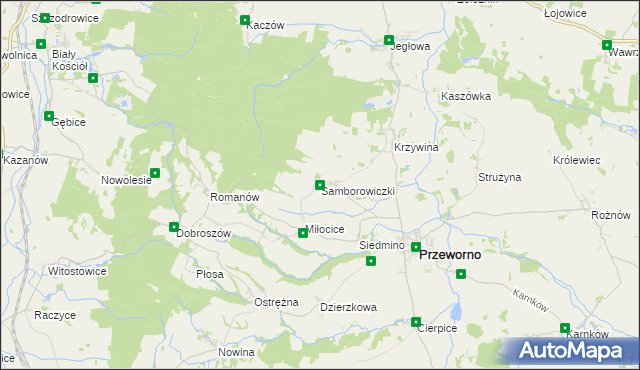 mapa Samborowiczki, Samborowiczki na mapie Targeo