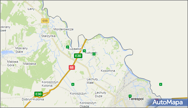 mapa Samowicze, Samowicze na mapie Targeo