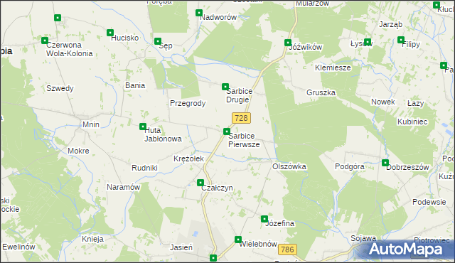 mapa Sarbice Pierwsze, Sarbice Pierwsze na mapie Targeo