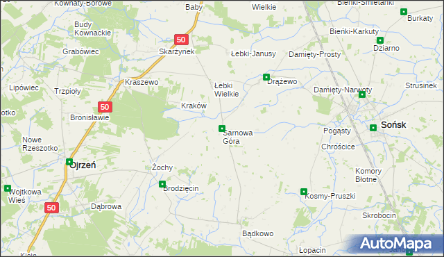 mapa Sarnowa Góra, Sarnowa Góra na mapie Targeo