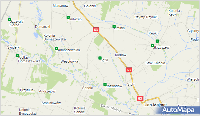 mapa Sętki, Sętki na mapie Targeo