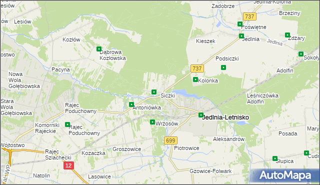 mapa Siczki, Siczki na mapie Targeo