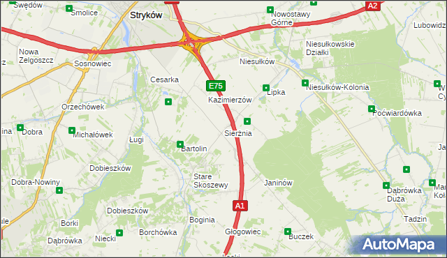 mapa Sierżnia, Sierżnia na mapie Targeo