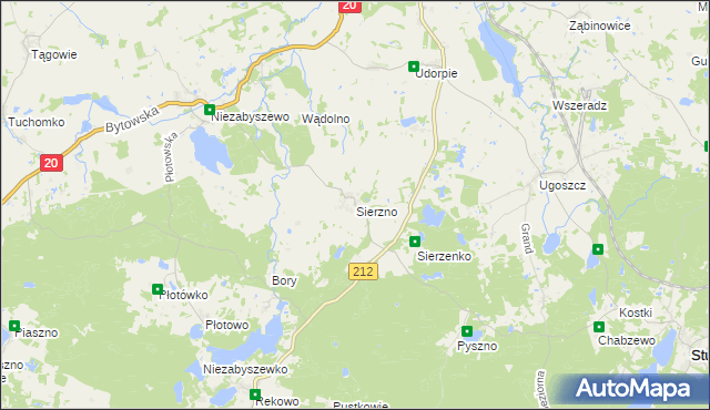 mapa Sierzno, Sierzno na mapie Targeo