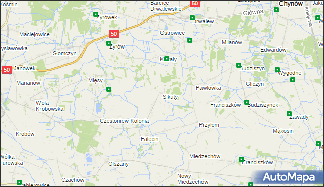 mapa Sikuty, Sikuty na mapie Targeo