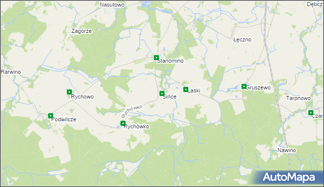 mapa Sińce gmina Białogard, Sińce gmina Białogard na mapie Targeo